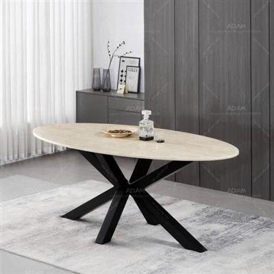 Yemek masasının üzerindeki mermerin deseni nedir?